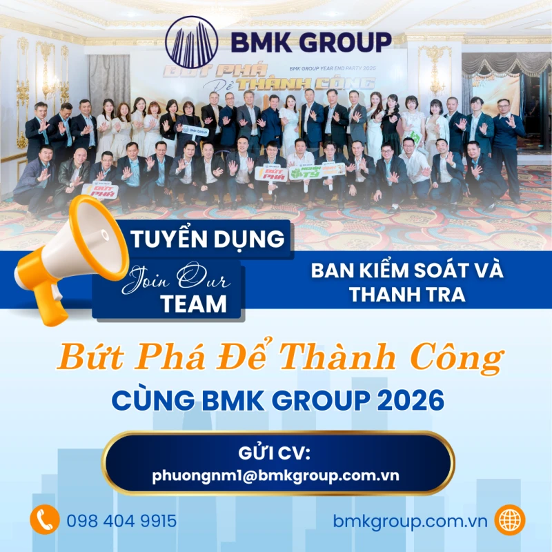 TUYỂN DỤNG: TRƯỞNG BAN, CHUYÊN VIÊN BAN KIỂM SOÁT VÀ THANH TRA